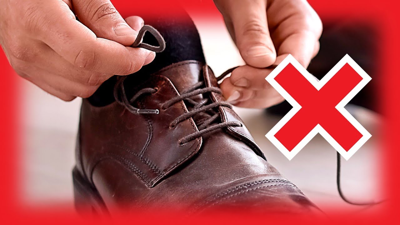 Tying YOUR Dress Shoes INCORRECTLY?  | How To EASILY Straight Bar Lace Video Tutorial | RMRS