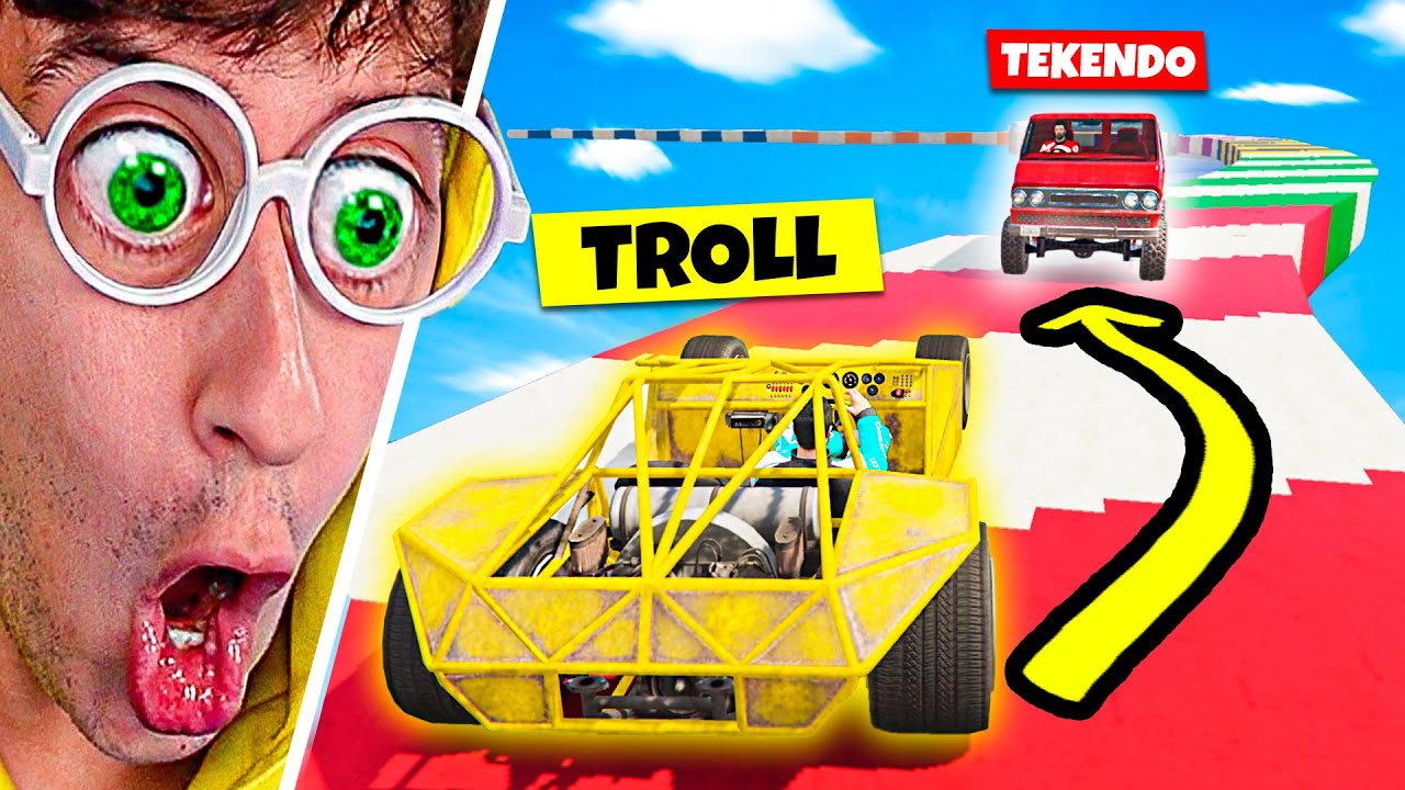 Carrera TROLL vs HERMANO 😂!!! (Coches Cara a Cara) - GTA 5 Online TEKENDO