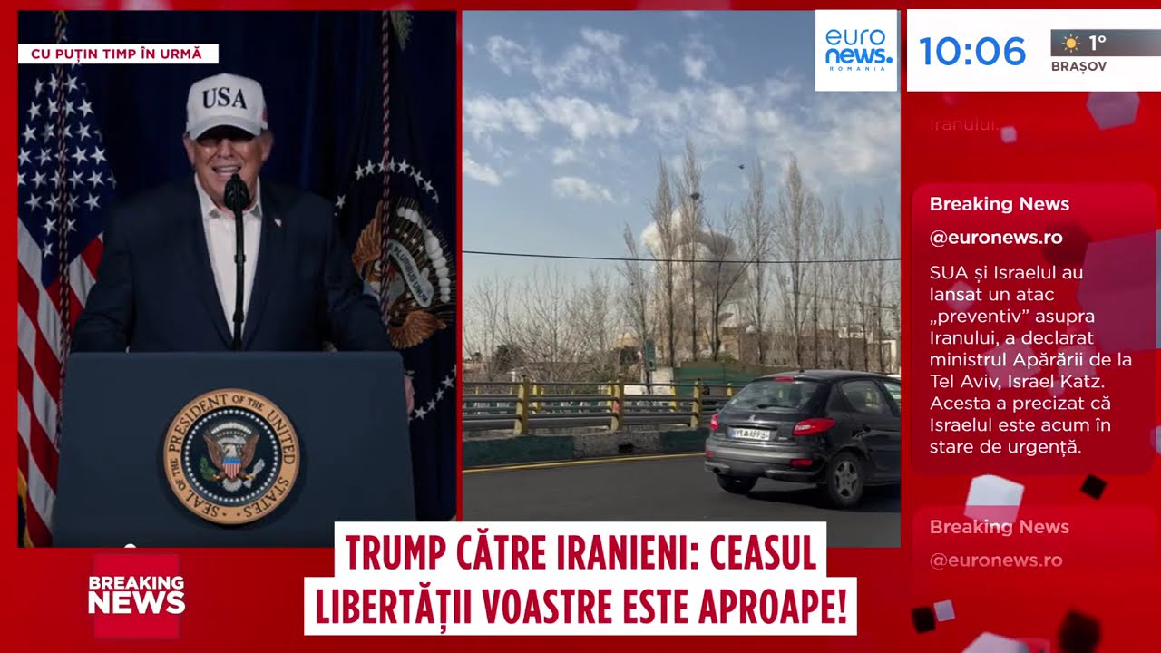 Trump explică atacurile: Îi îndeamnă pe iranieni să preia puterea după bombardamente