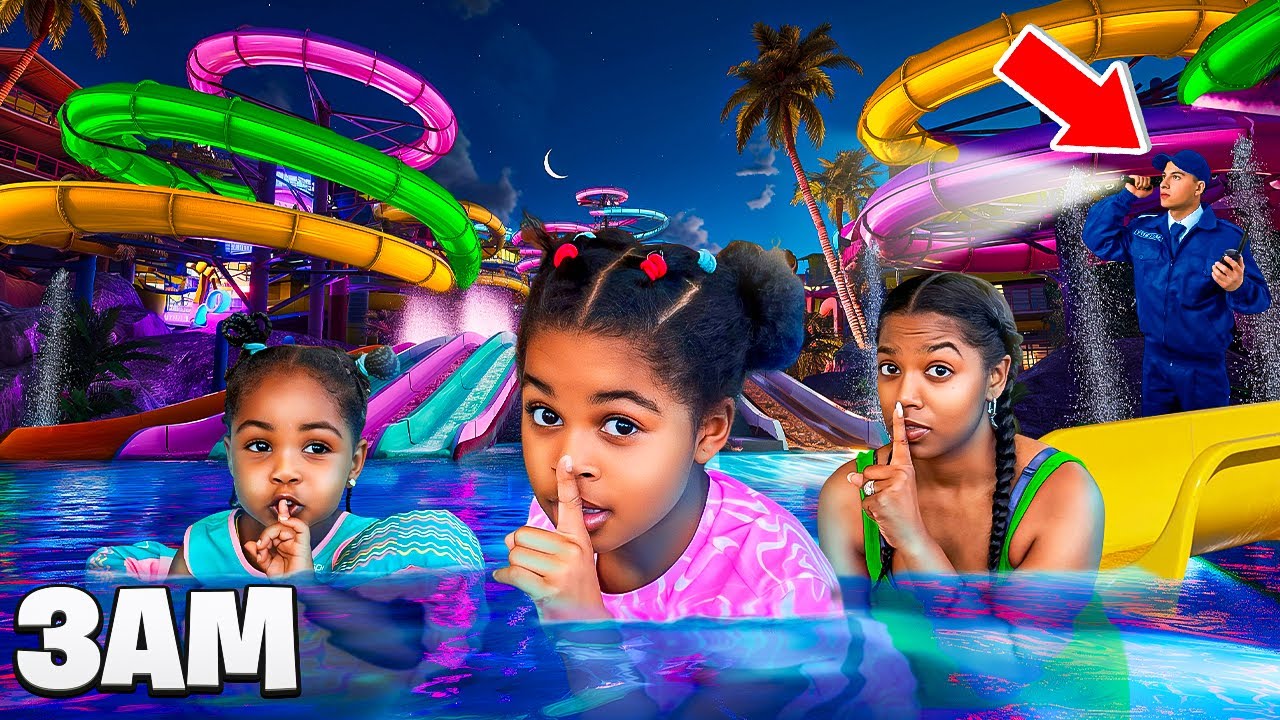 I Snuck Into A WATER PARK OVERNIGHT 🤫🌊