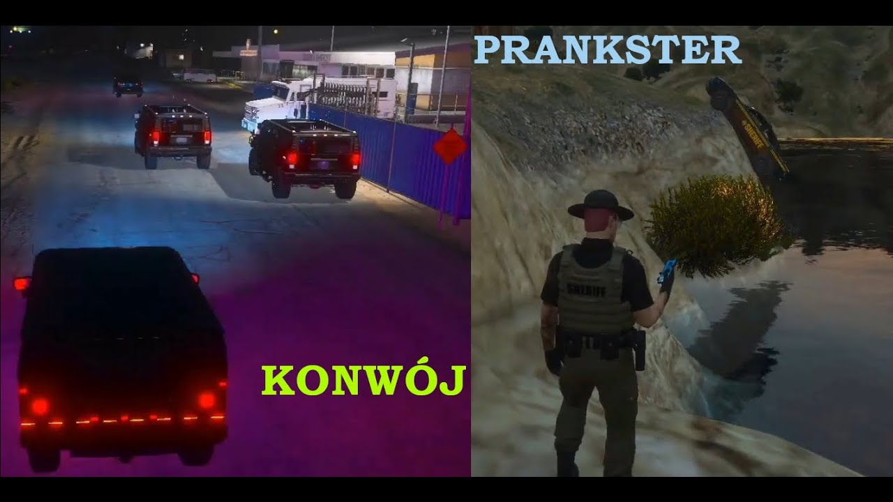 PISICELA PR&Oacute;BA ODBICIA KONWOJU POŚCIGI SKR&Oacute;T LIVE