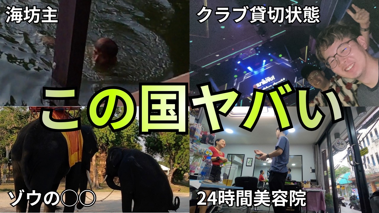 【タイ】ゾウさんのゾウさんがパオーンしてた