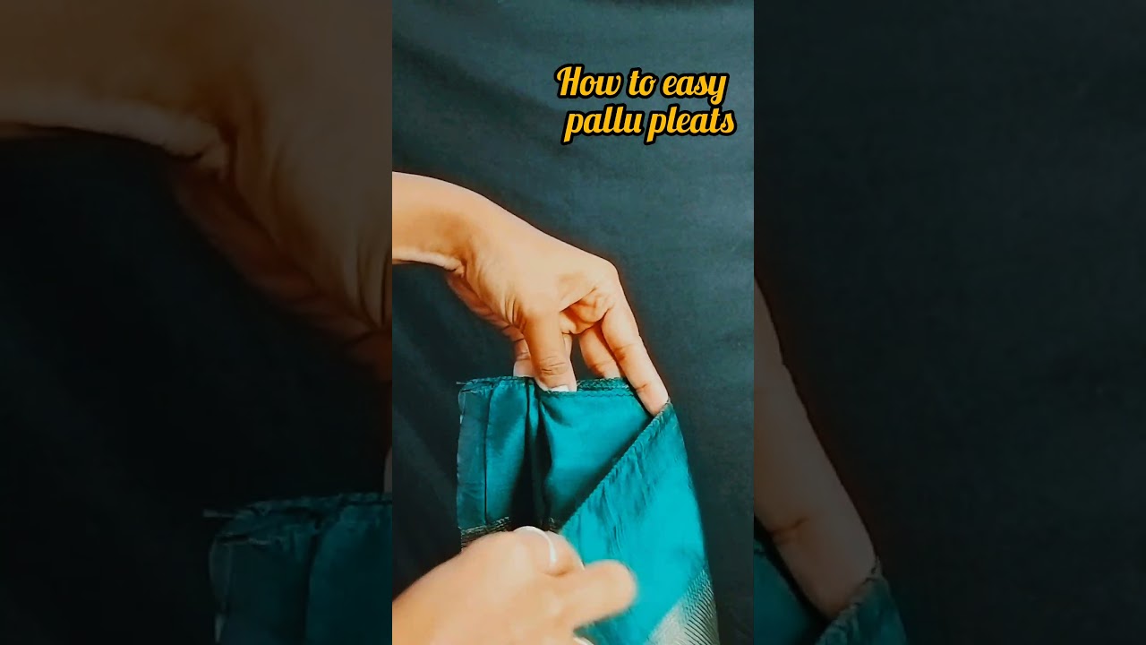 How to Easy Pallu Pleats || Pallu pleating || Saree Hacks for Beginners #shorts #youtube #viralvedio