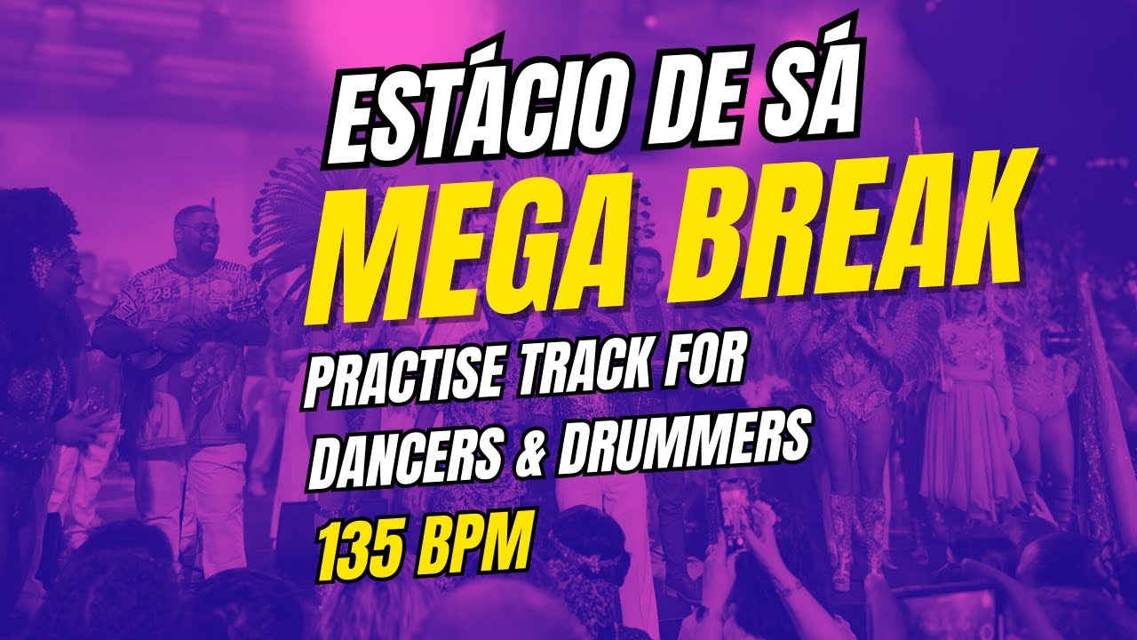 Estácio de Sá - Tamborim solo and mega-break practice track @135bpm