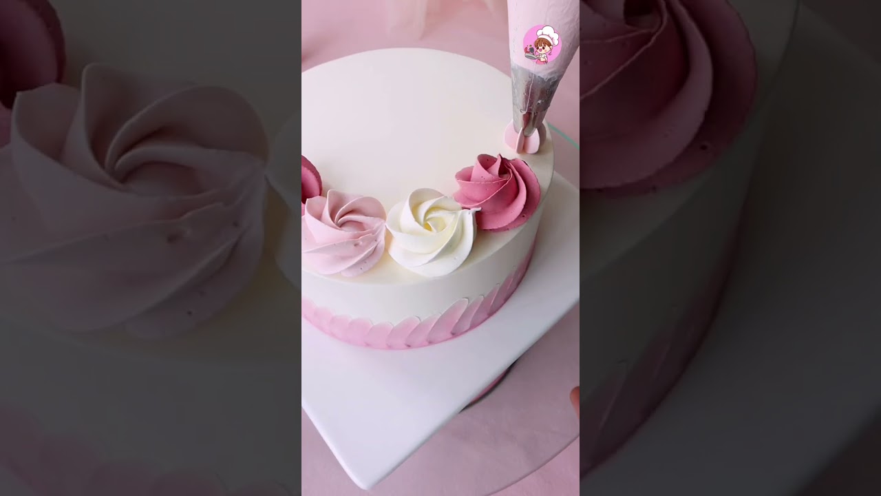 Beautiful Rose Cake Decorating Idea #cake #food #trending #asmr #recipe