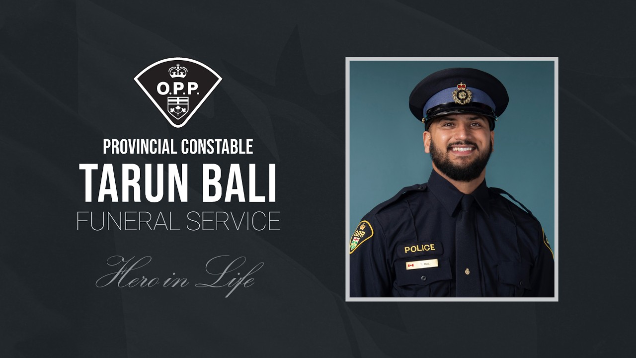 Funeral procession and service for OPP Provincial Constable Tarun Bali