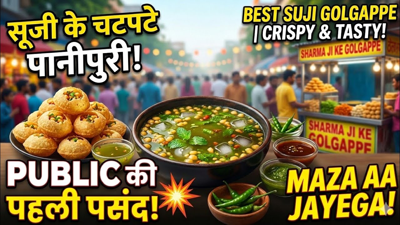 Suji Ke Golgappe | Crispy Pani Puri Recipe at Home | Street Style Pani Puri | Ramzan Special |