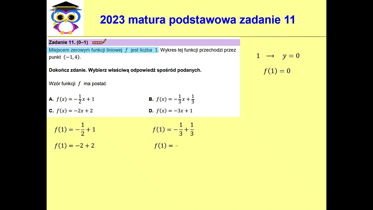 11 PP POP 2023 Matura matematyka poziom podstawowy, termin poprawkowy, sierpień. Zadanie 11