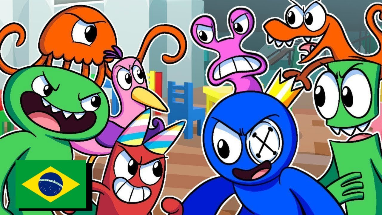 RAINBOW FRIENDS Vs GARTEN of BAN BAN!? (DUBLADO PT-BR) Friday Night Funkin Animação em Portugues