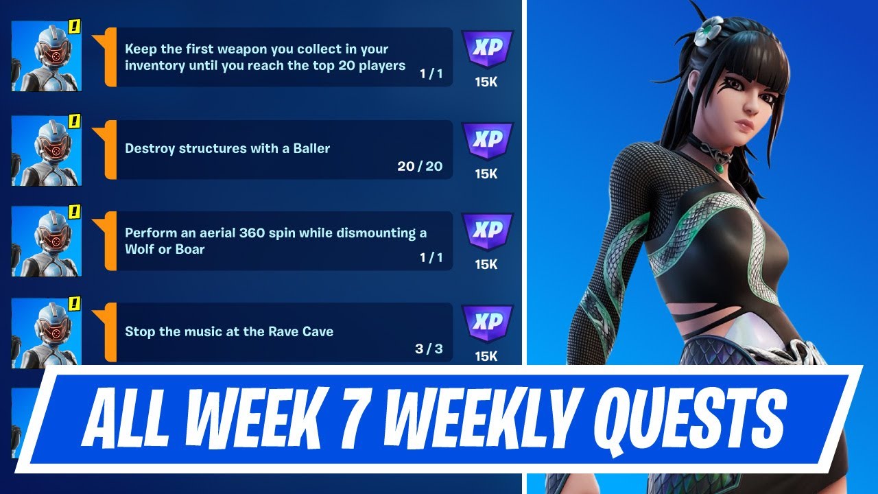 Fortnite Week 7 Quests Guide - How to complete Week 7 Weekly Challenges in Chapter 3 Season 3