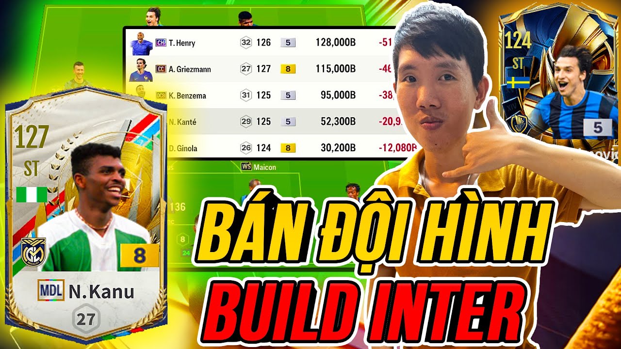 THÀNH HOÀ Bán Hết Đội Hình Build team Inter Milan 600000 tỷ BP Toàn Cao trên 1m8 | FC Online