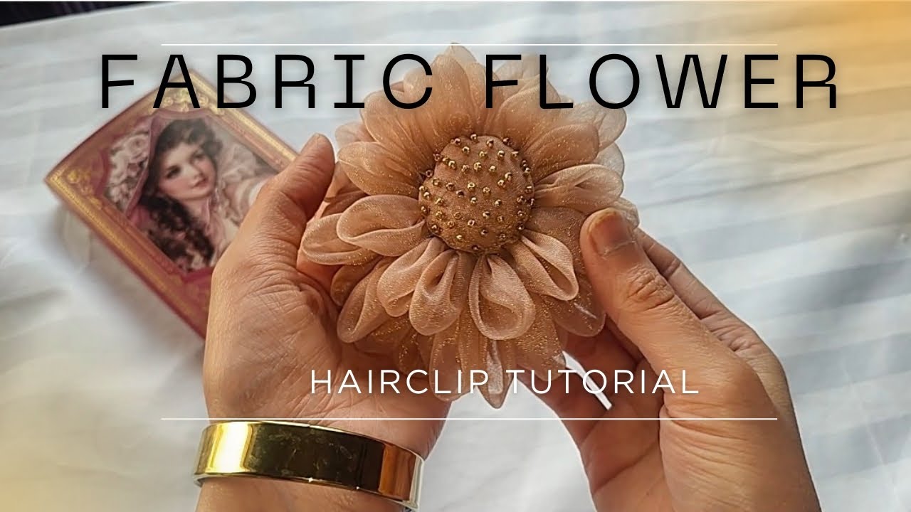 DIY Fabric Flower Hair Clip Tutorial | Easy Handmade Flower Hair Accessory #diy #diyhairaccesories 