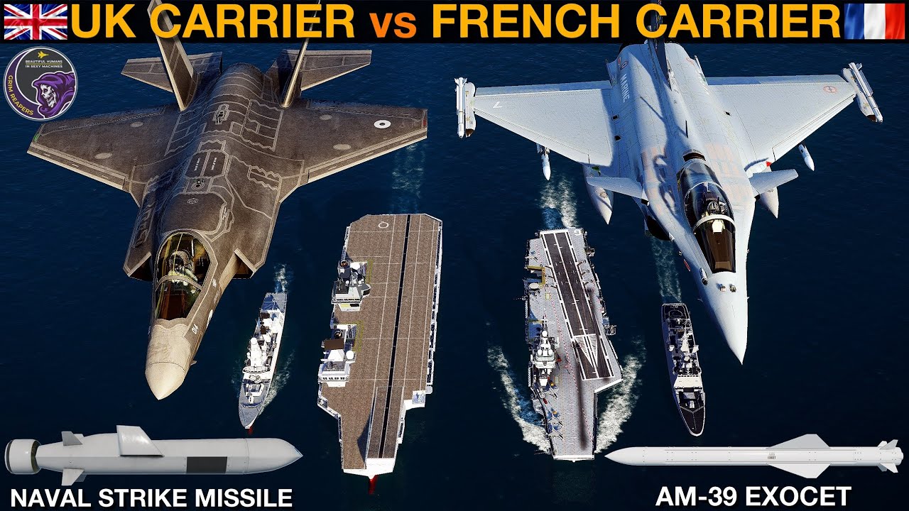 MODERNIZED 2025 UK Carrier Group vs 2025 French Carrier Group (Naval Battle 86) | DCS