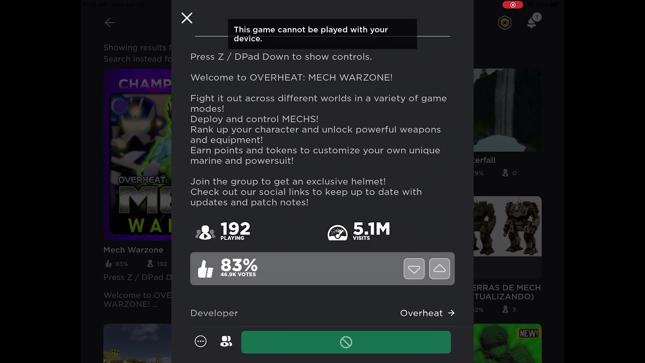 Mech Warzone! (Kind of) Metaverse Champions event. (Roblox)