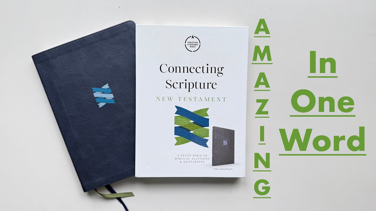CSB Study Bible (Connecting Scripture) in Slate Leathertouch!