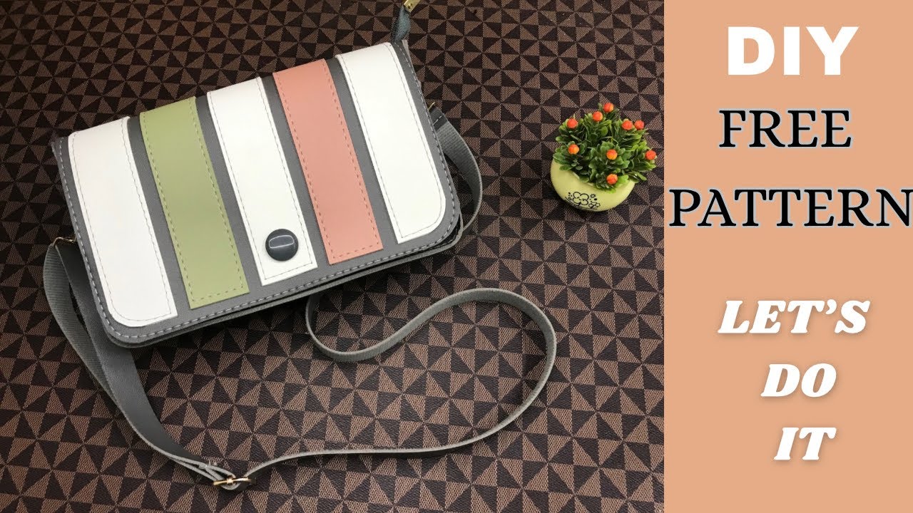 DIY cute colorful crossbody bag for beginners 