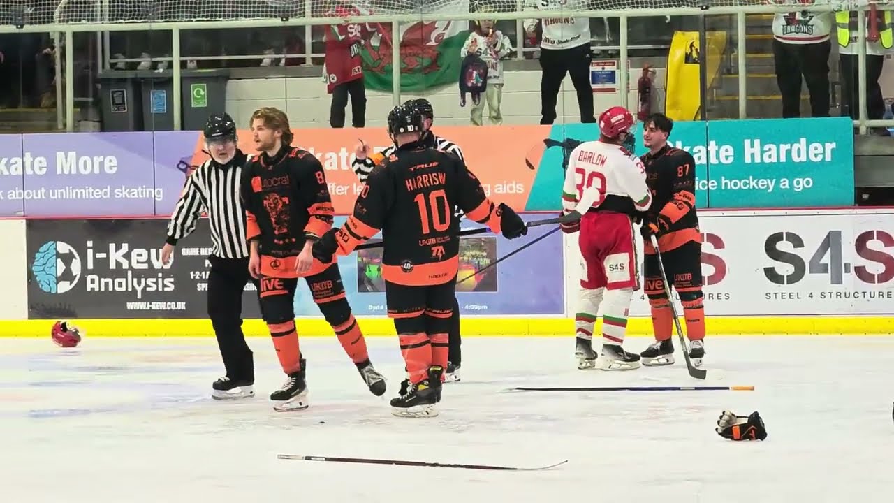 Deeside Dragons vs Telford Tigers 2 NIHL Moralee Cup Final Fights 22-2-26