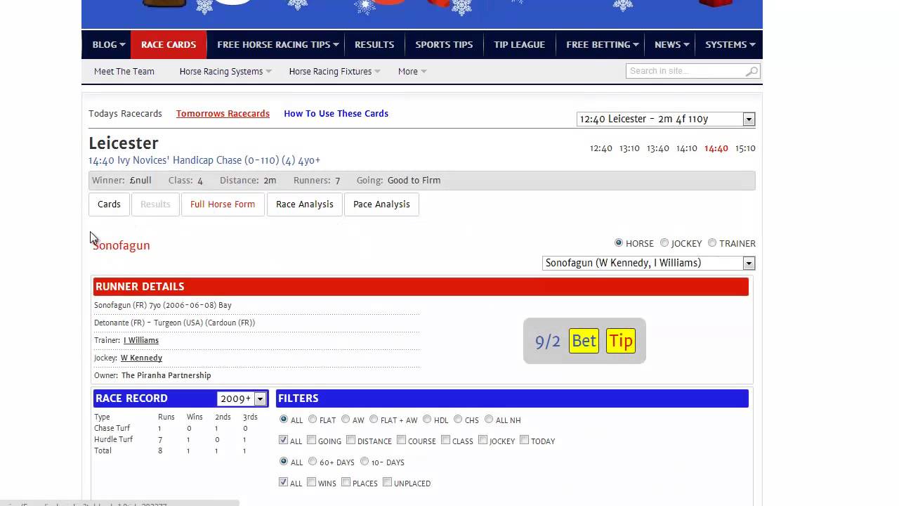 Tomorrow's Racecards Today (plus Pace Reports too)