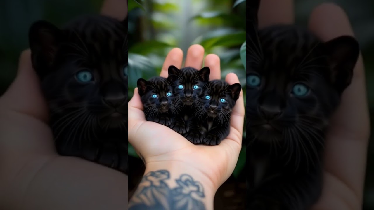 panther cubs with their mother#shortvideo #cute #magic #animals #panther