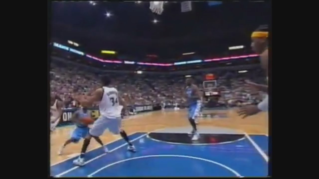 Earl Boykins' pass between Michael Olowakandi's legs, 2004-05.