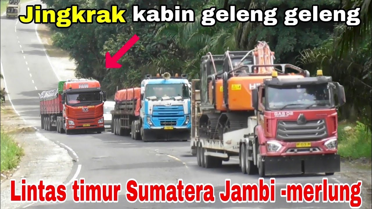Truk Howo gendong 2 sekaligus 🔥 _ faw jh6 jingkrak kabin , guester merayap, di lintas sumatera 🔥