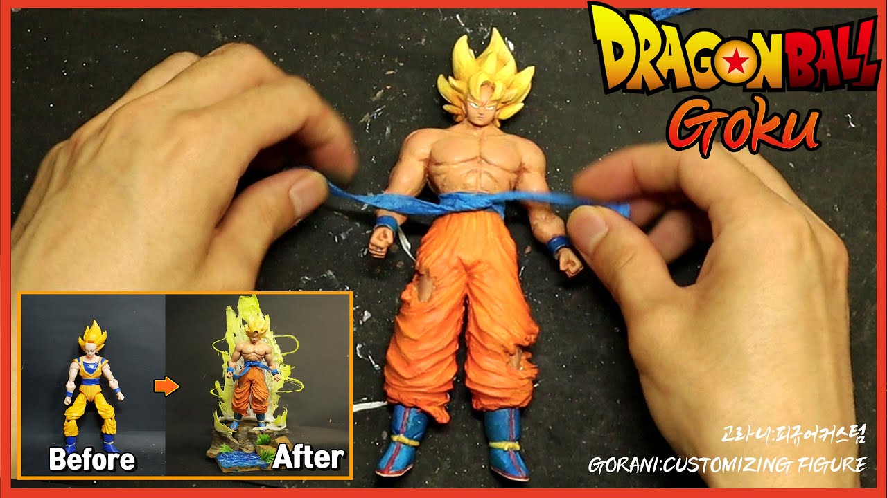 [드래곤볼]싸구려 손오공 피규어로 레진 피규어 커스텀 하기 DragonBall SonGoKu