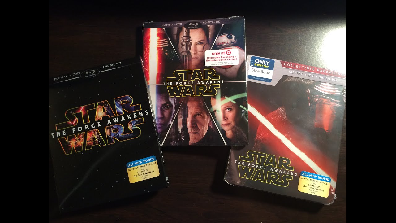 EPIC Star Wars: The Force Awakens Blu-ray Unboxing! - Target Exclusive, Steelbook & More