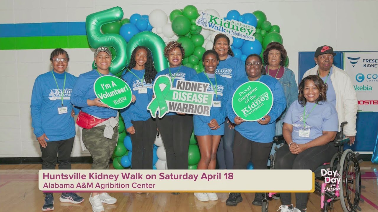 Huntsville Kidney Walk on Saturday April 18 | March 12, 2026 | Day to Day with Mariah