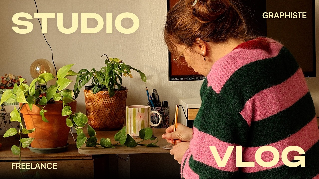 Projets clients, fixer ses prix & finir à 18h 🙃 STUDIO VLOG graphiste freelance
