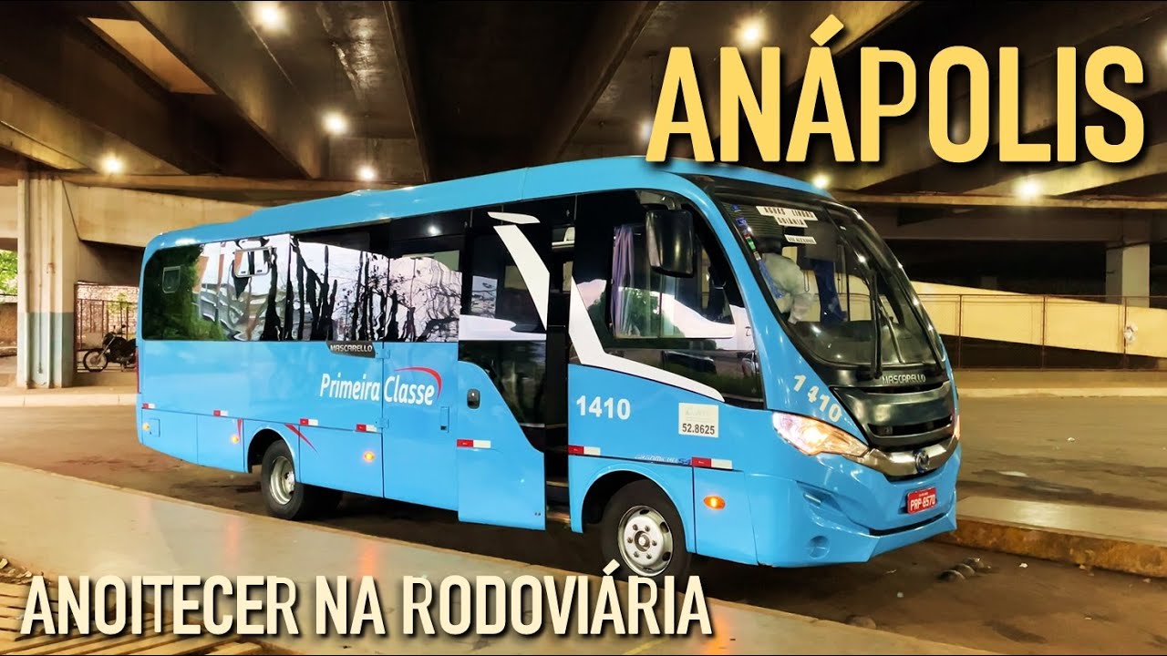 NOITE NA RODOVIÁRIA DE ANÁPOLIS: MOVIMENTAÇÃO DE ÔNIBUS RODOVIÁRIOS DE 17:55 ÀS 19:25