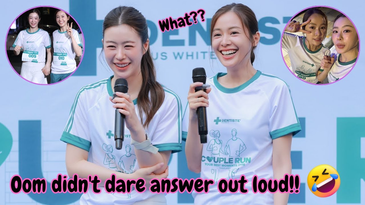 They even have to hold hands while running—this is what true love looks like!  OomBam couple run