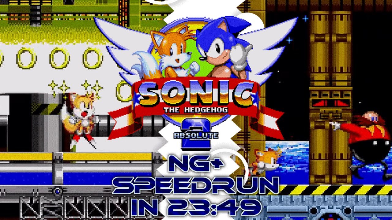 Sonic 2 Absolute (v1.1.1) ✪ Tails - New Game+ Speedrun in 23:49 (Former World Record)