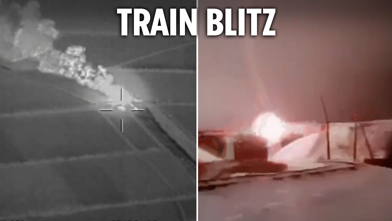 Ukrainian missiles slam into Russian train carrying £3.2m worth of oil in lethal sabotage attack
