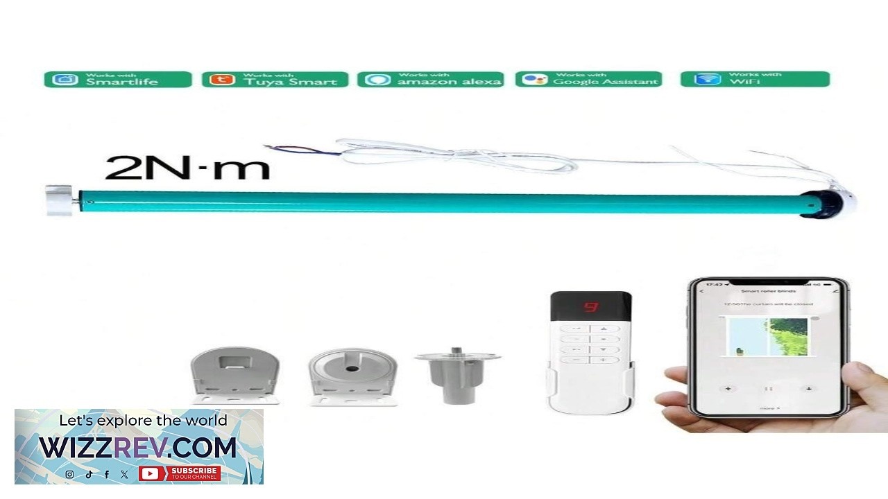 2N.M Tuya WiFi AC100 240V Smart Curtain Motor For 37mm 38mm Diameter Windows