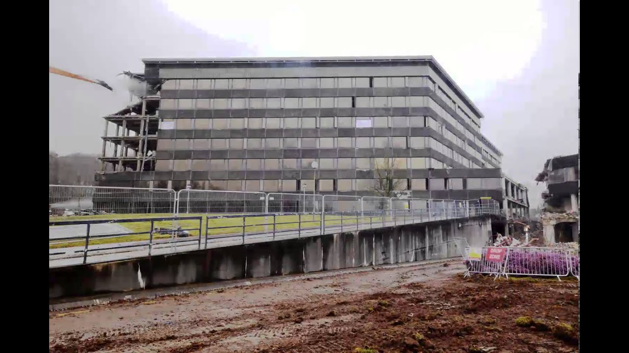 Cwmbran County Hall Demolition Time Lapse
