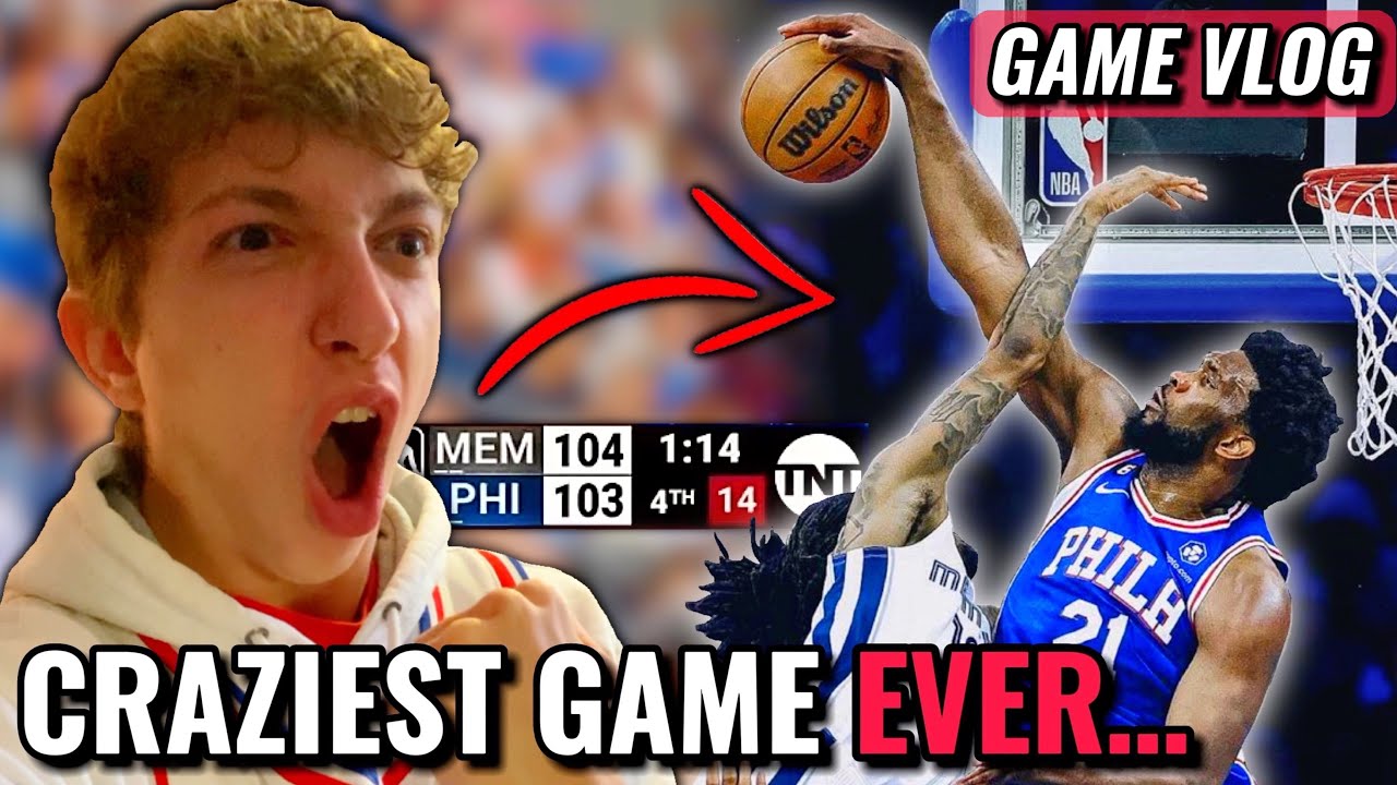 THE MOST INSANE NBA GAME I’VE EVER WITNESSED! SIXERS VS GRIZZLIES WILD FINISH! 😱 (NBA Game Vlog)