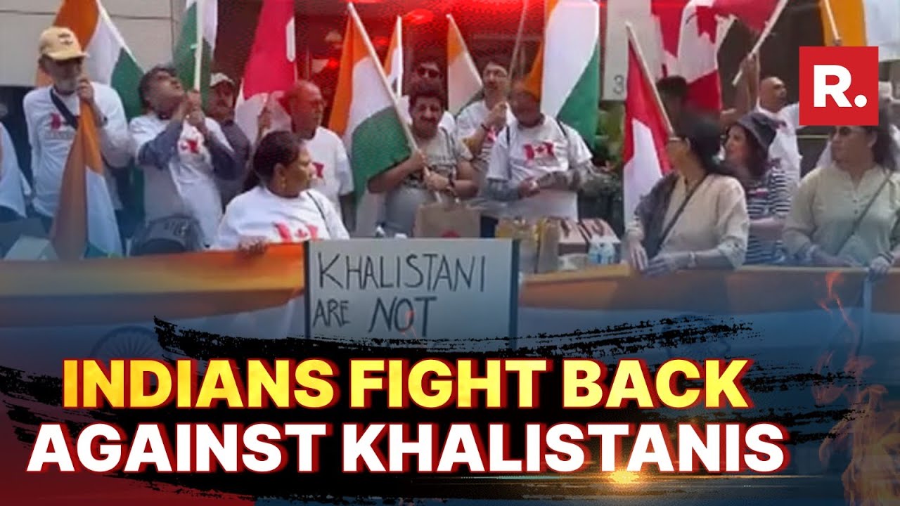 Indian Community Counters Khalistani Protesters Outside Consulate In Canada