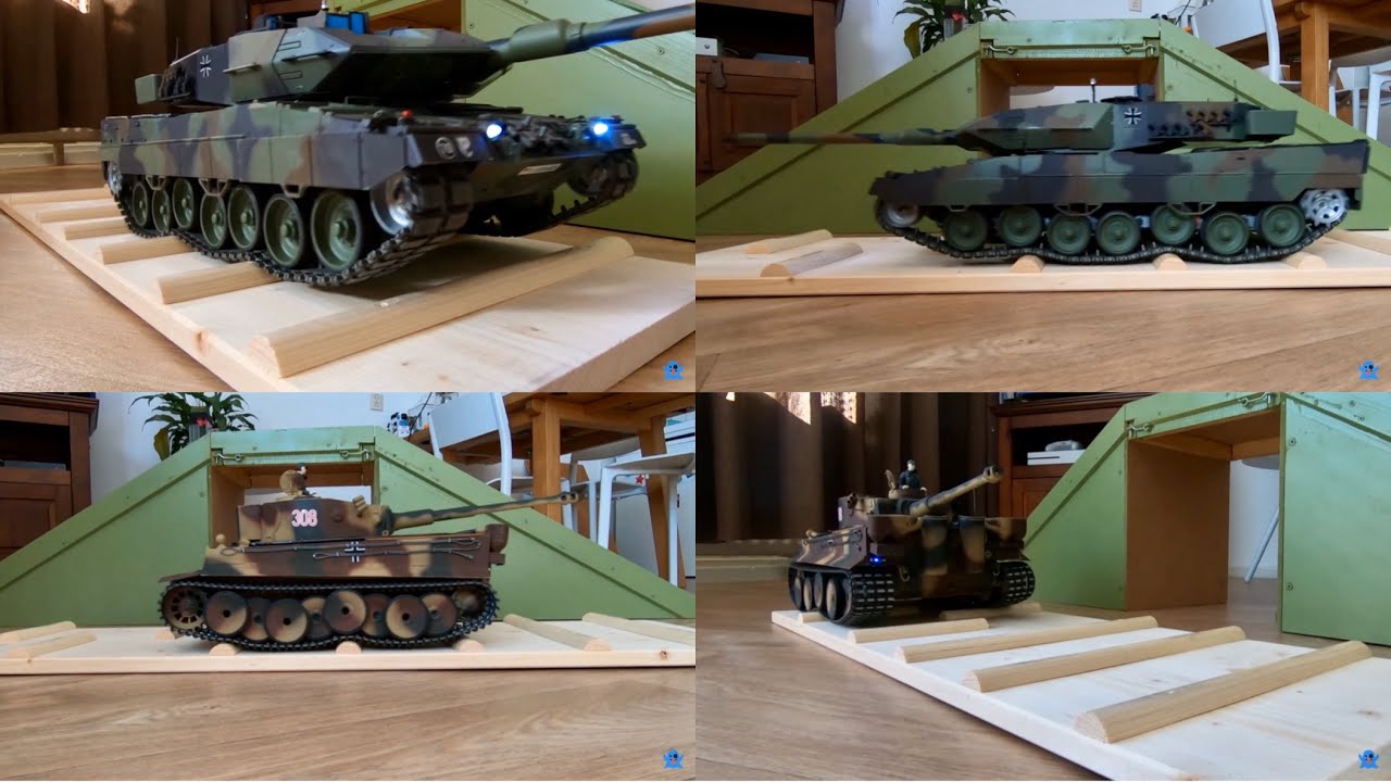 RC Tank Heng Long Leopard vs Taigen Tiger 1 Test