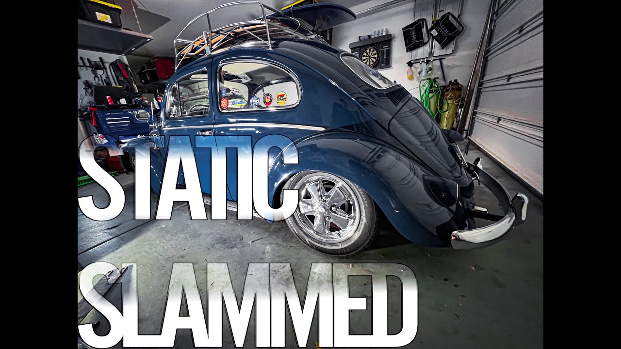 1960 Volkswagen Bug gets Koni Shocks and 3 inch drop plates! Static slammed! Super low,