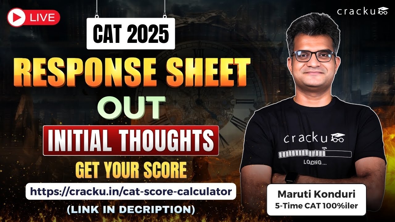 CAT 2025 Response Sheet Out | Initial thoughts By Cracku | CAT Score Calculator