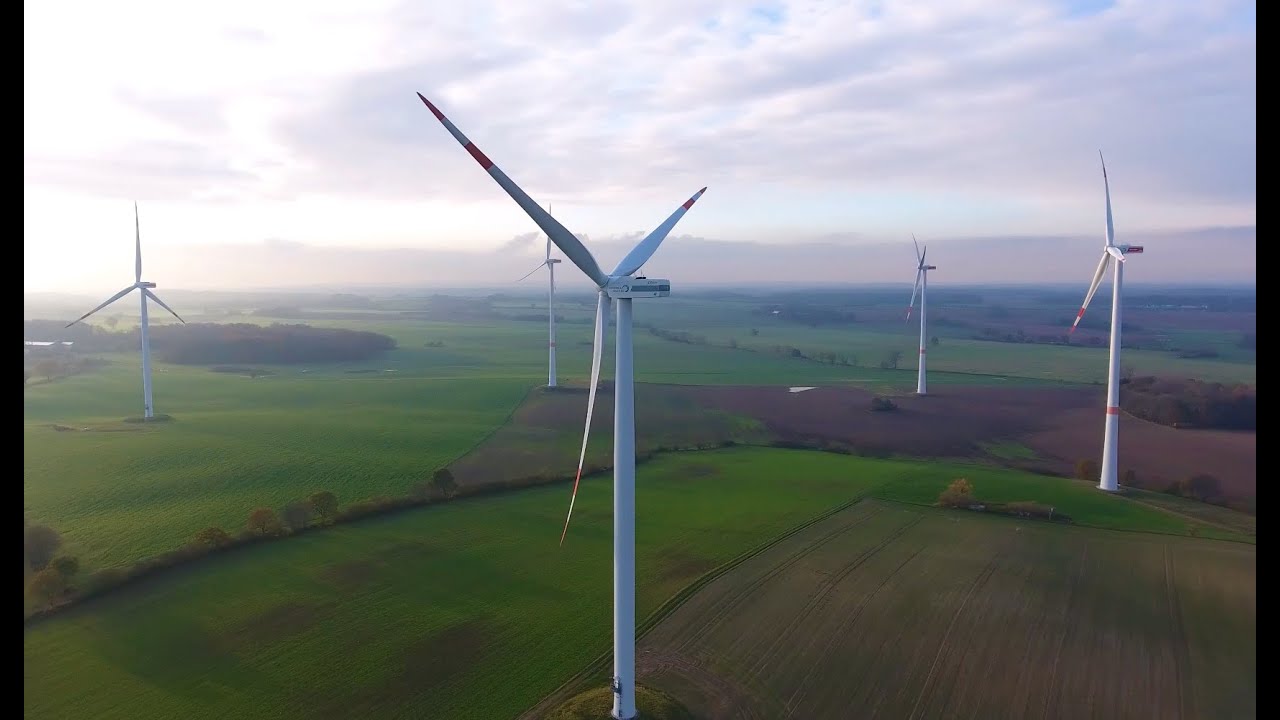 Wind farm Holtsee-Altenhof with 10 x Repower Senvion 3.2M114 wind turbines