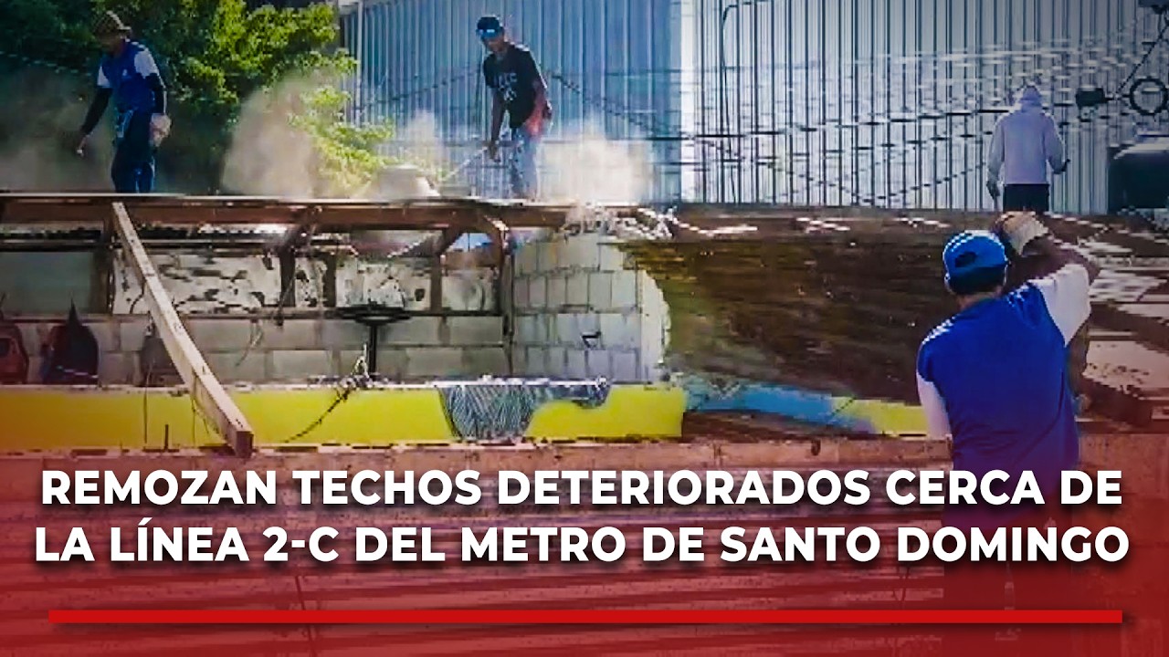 Inician remodelación de techos de viviendas en mal estado cercanos a la línea 2-C del Metro de SD
