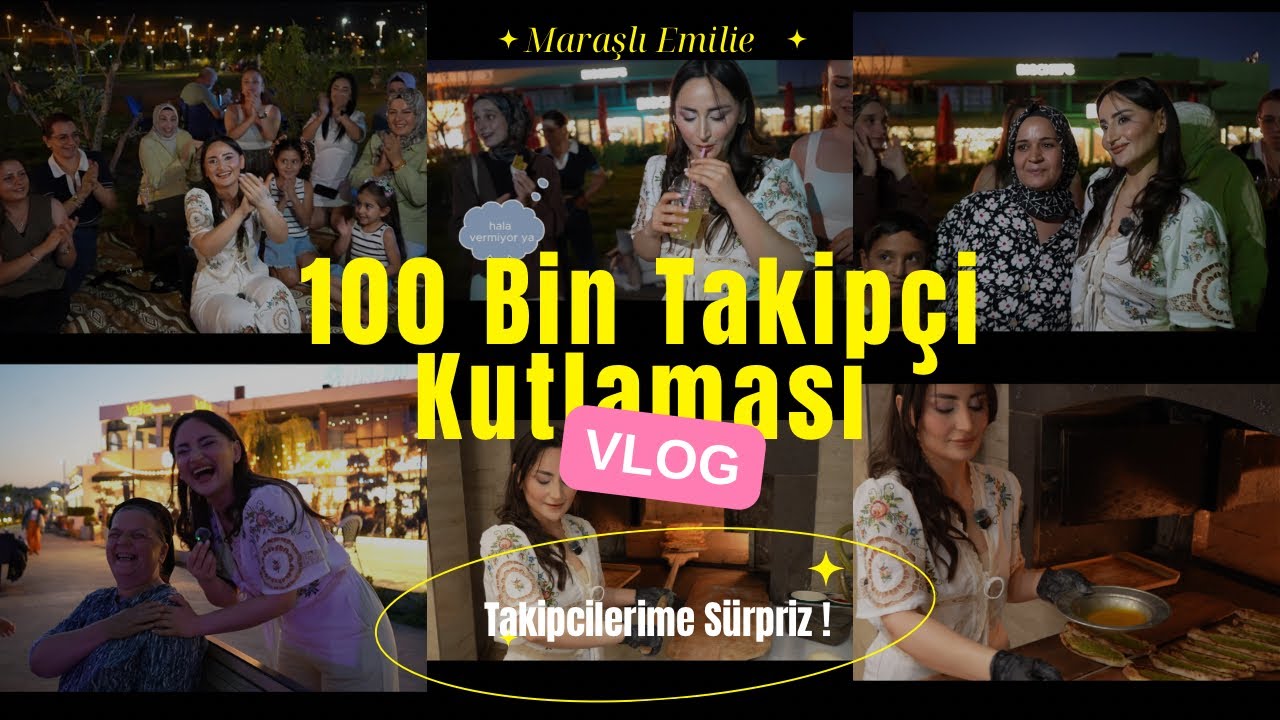 100 BİN TAKİPÇİ KUTLAMASI !  FISTIKLI ŞEKERLİ MARAŞ PİDESİ YAPTIM)