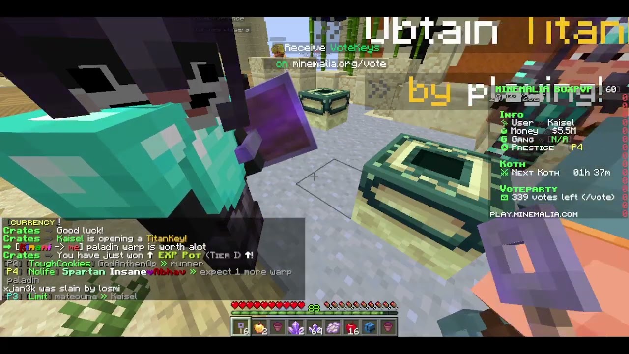 Minemalia BoxPvP - Opening 168 TitanKey