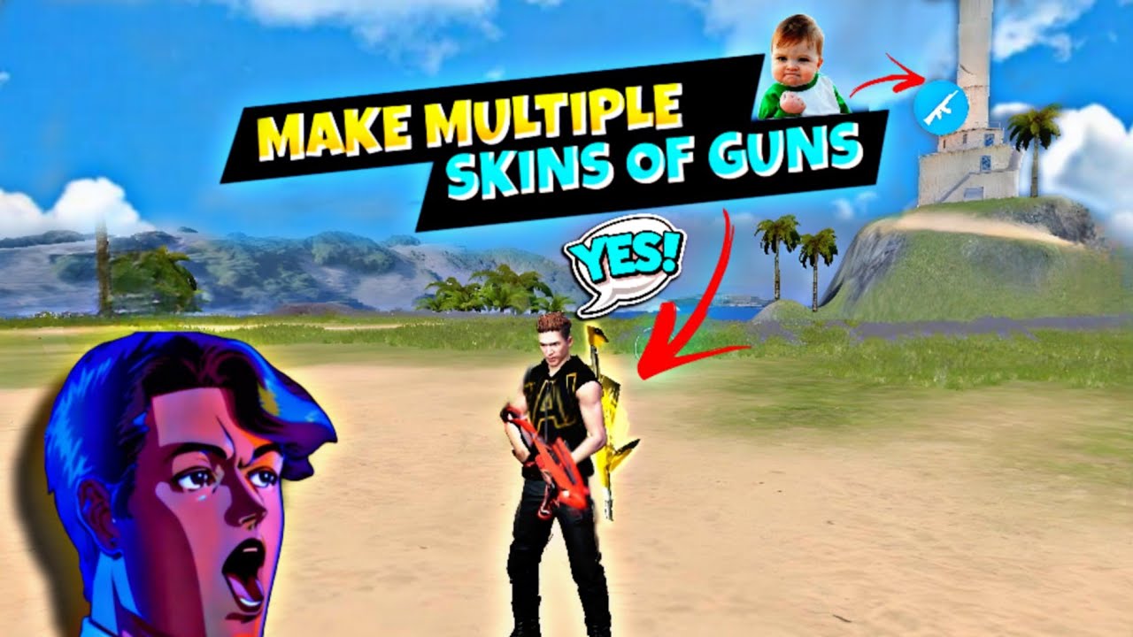 Create/Add Multiple Gun Skins script in Free Fire Craftland In OB47 Update
