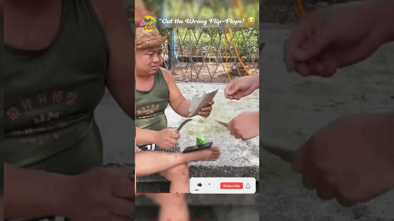&ldquo;Cut the Wrong Flip-Flops! 😂😅😁 #FunnyPrank #EpicFail #SandalPrank #LucuBanget #NgakakTerus #Kocak