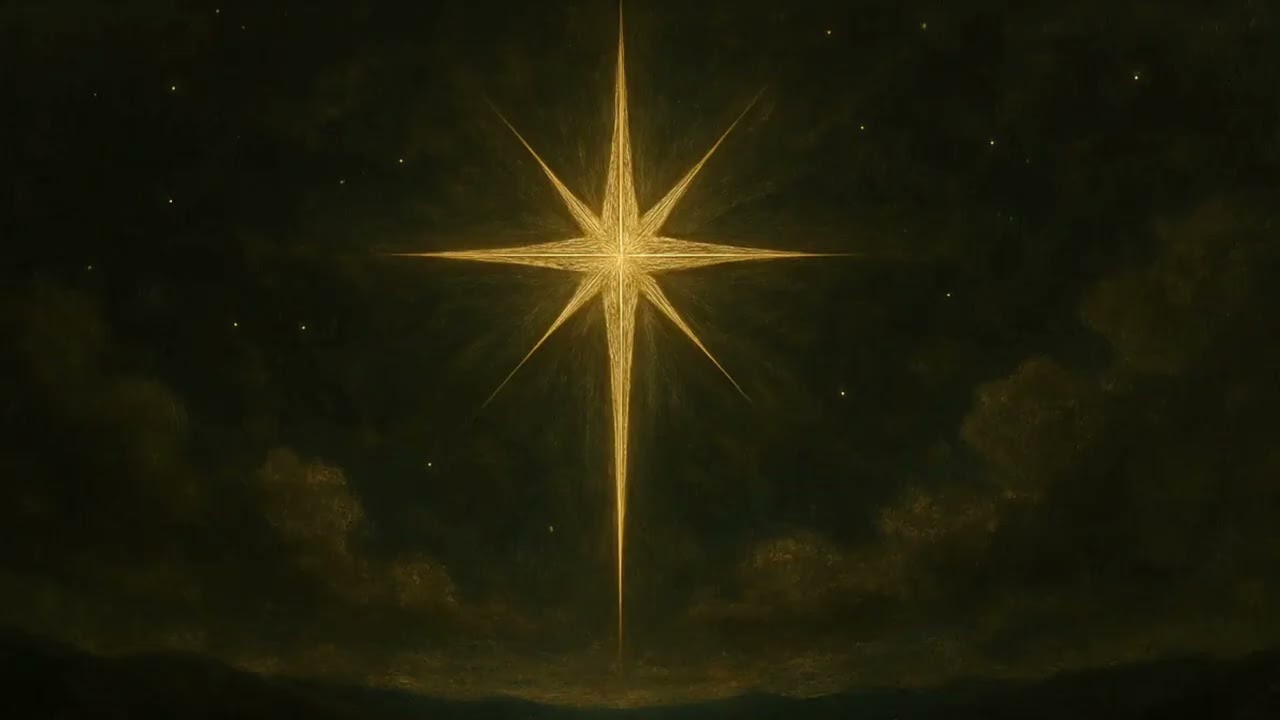 North star Christmas TV art screensaver 
