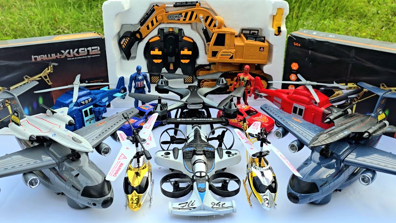 MENEMUKAN PESAWAT TERBANG BARU PESAWAT KARGO,RC HELIKOPTER,AIRBUS,AIRCRAFT,JETS,DRONE,RC EXCAVATOR