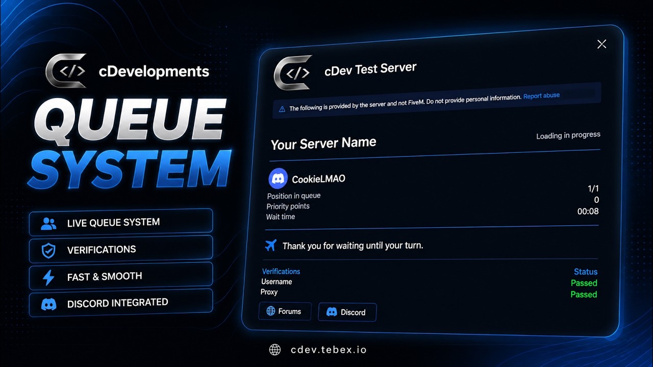 [FREE] Advanced Queue System | FiveM Script | [STANDALONE]