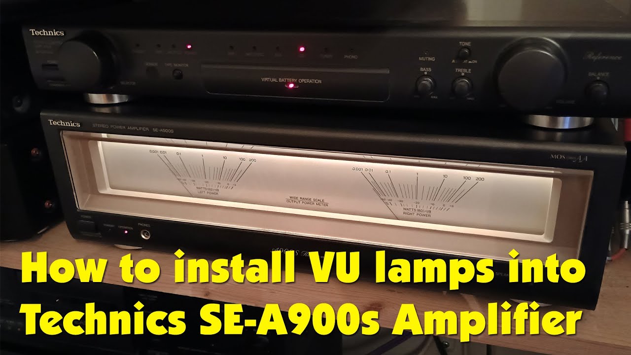 How to install VU lamps into Technics SE-A900s Amplifier with XAMR131 Bulbs A909 A1000 A1010 CA1060